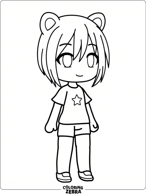 Easy Gacha Life character in a simple standing pose