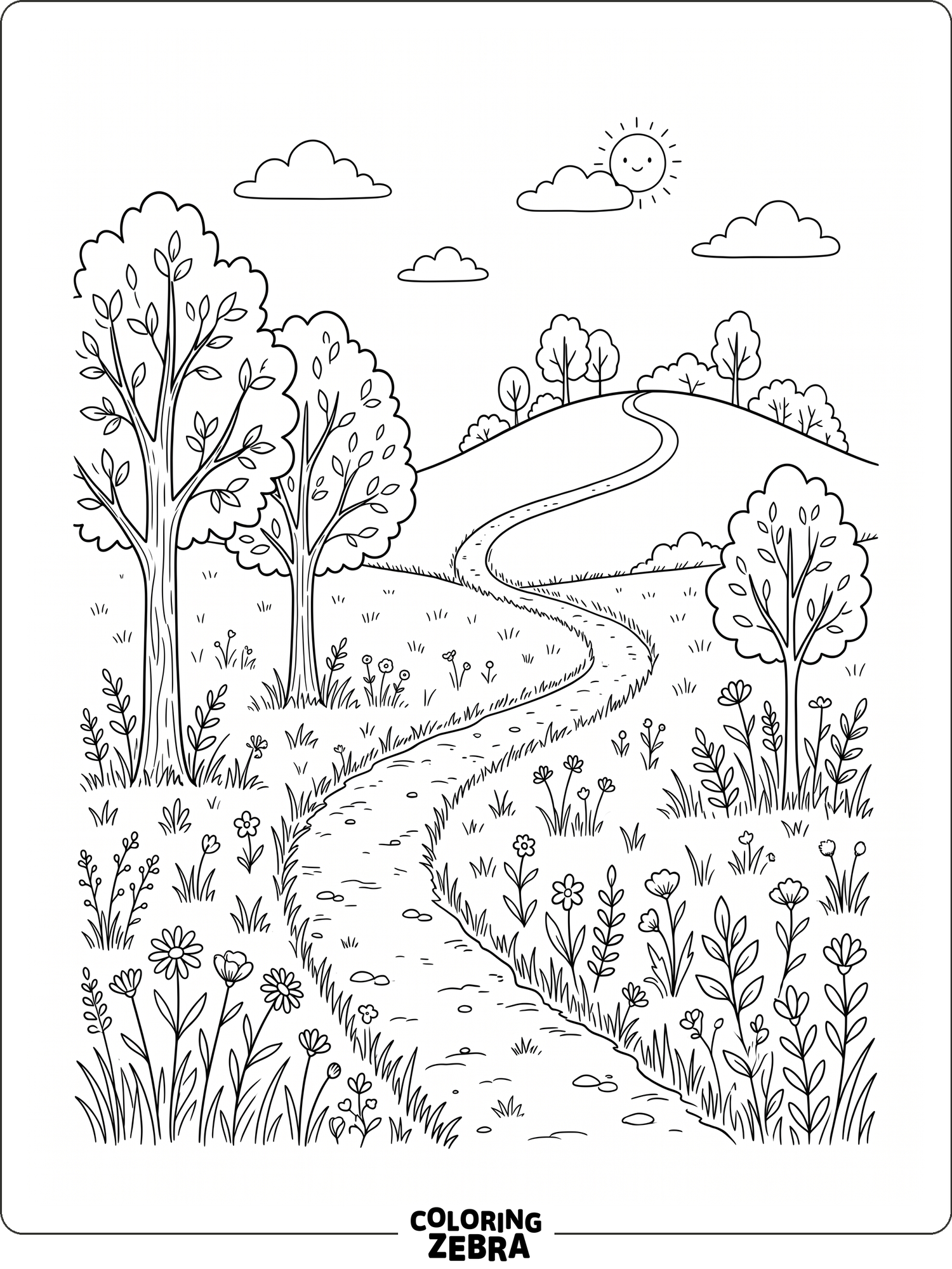 59 Free Landscape Coloring Pages - Printable PDF Sheets