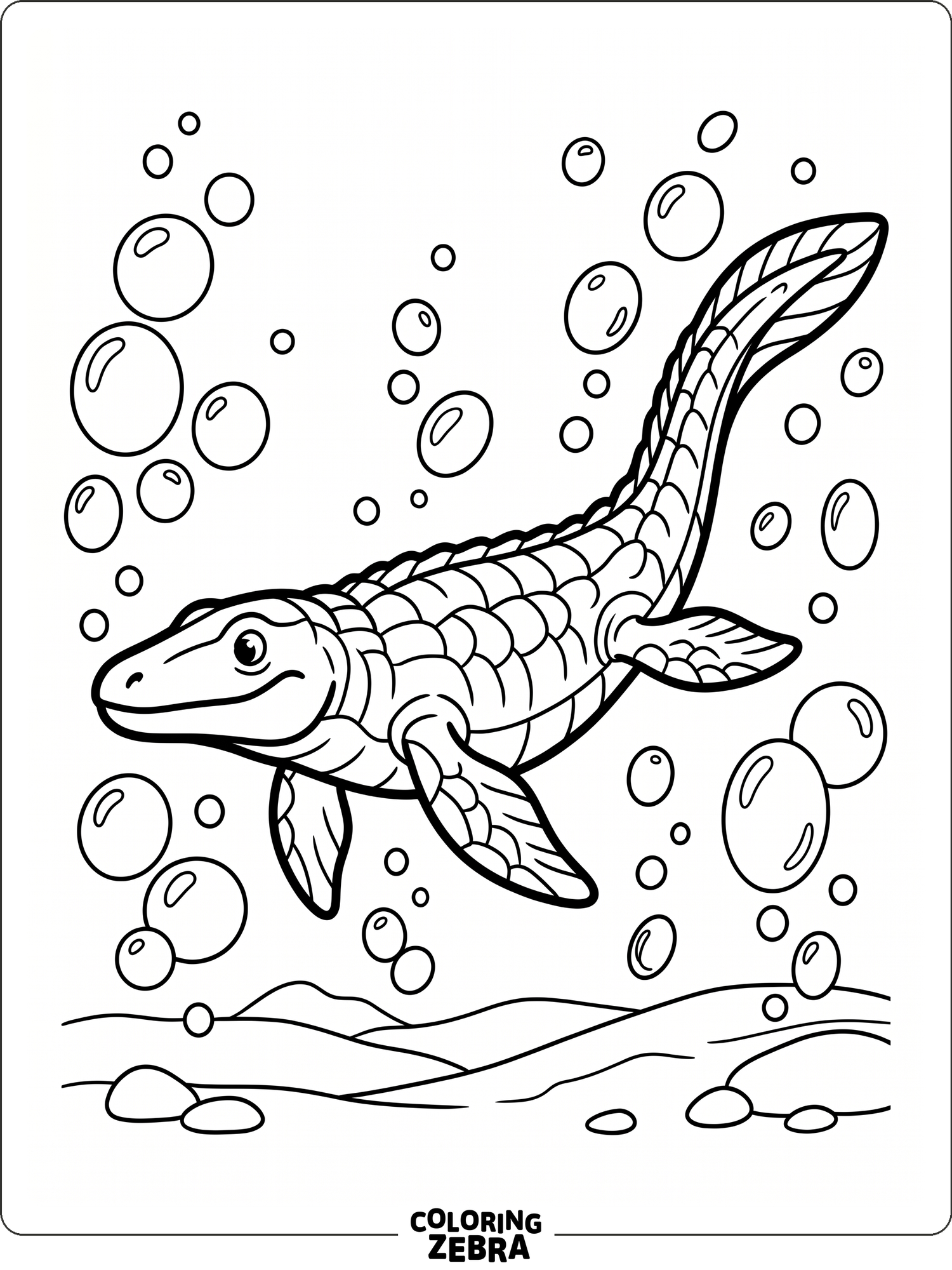 Easy Mosasaurus 40 Free Mosasaurus Coloring Pages - Easy Printable PDFs