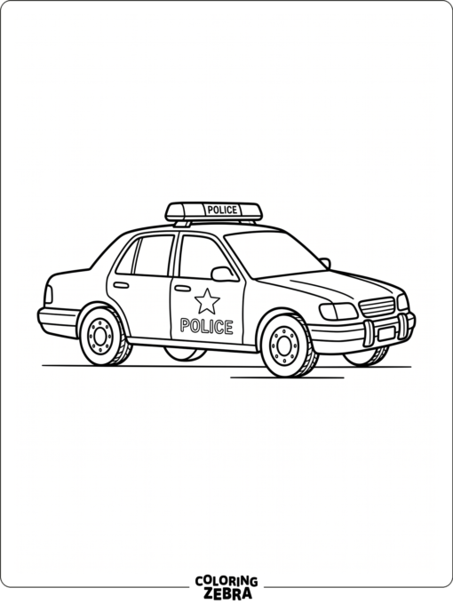 Easy police car with clear windows