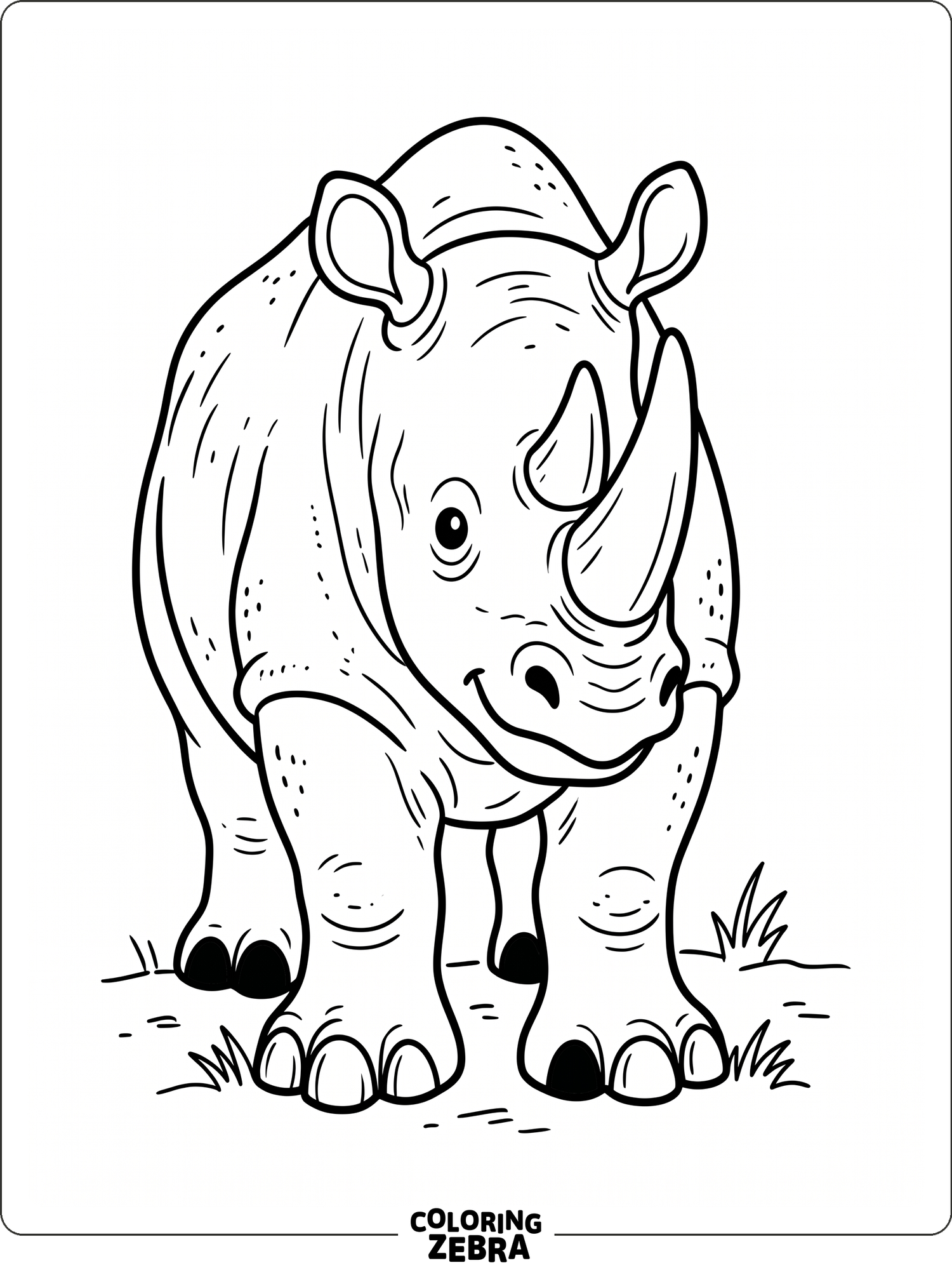 25 Free Rhino Coloring Pages - Printable PDF Sheets
