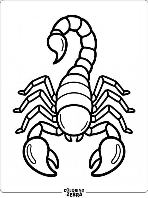 A basic scorpion with thick outlines