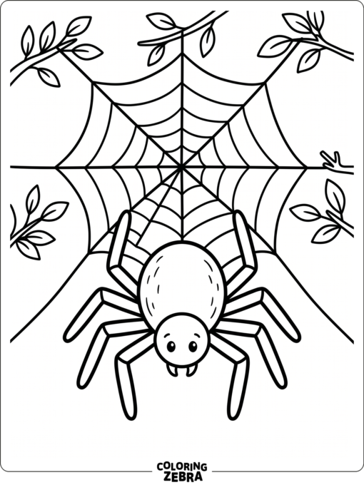 A basic spider with wide legs and a small web