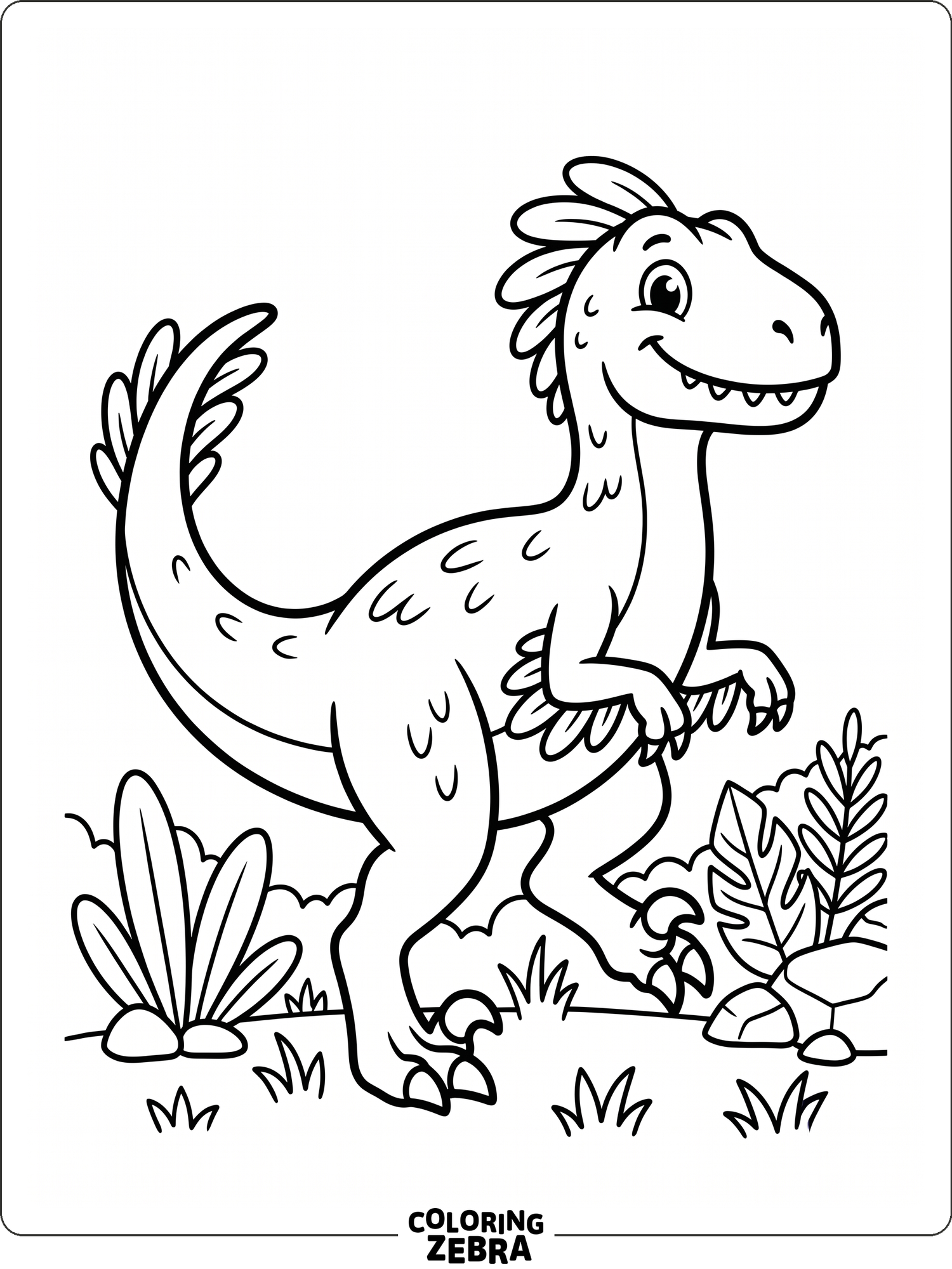 Zebra Raptor 34 Free Velociraptor Coloring Pages - Printable PDF Sheets