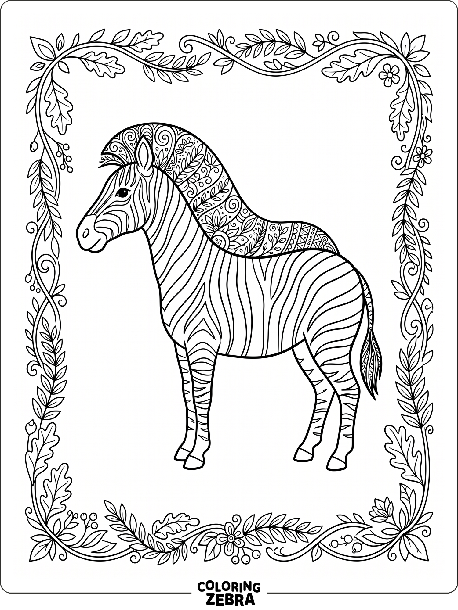 21 Free Zebra Coloring Pages - Printable PDF Sheets