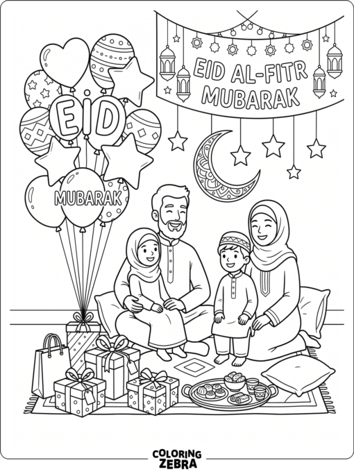 Balloons and gifts for Eid al-Fitr