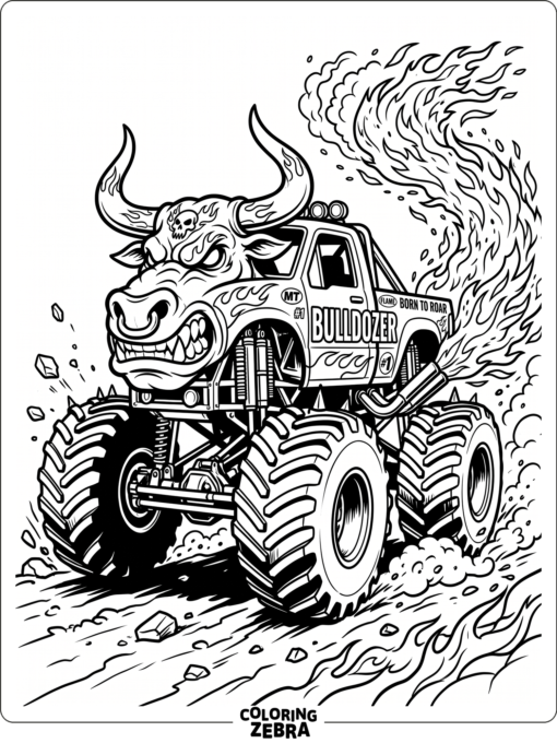 Bull Monster Truck With Horns