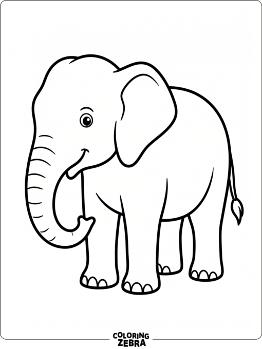 A clean elephant outline with no background