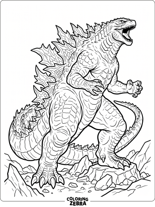 An evolved Godzilla with raised back plates