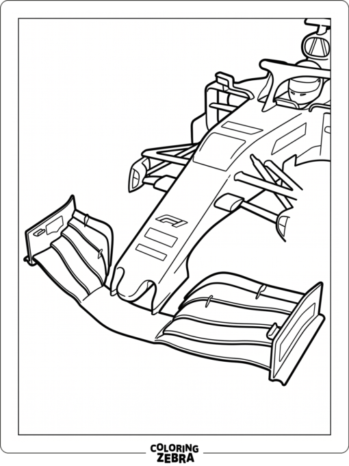 Close-up of an F1 car front wing