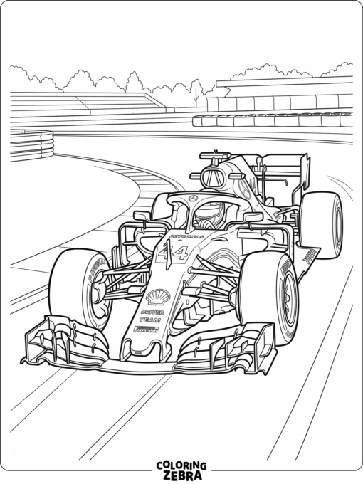 F1 car halo safety bar over the cockpit