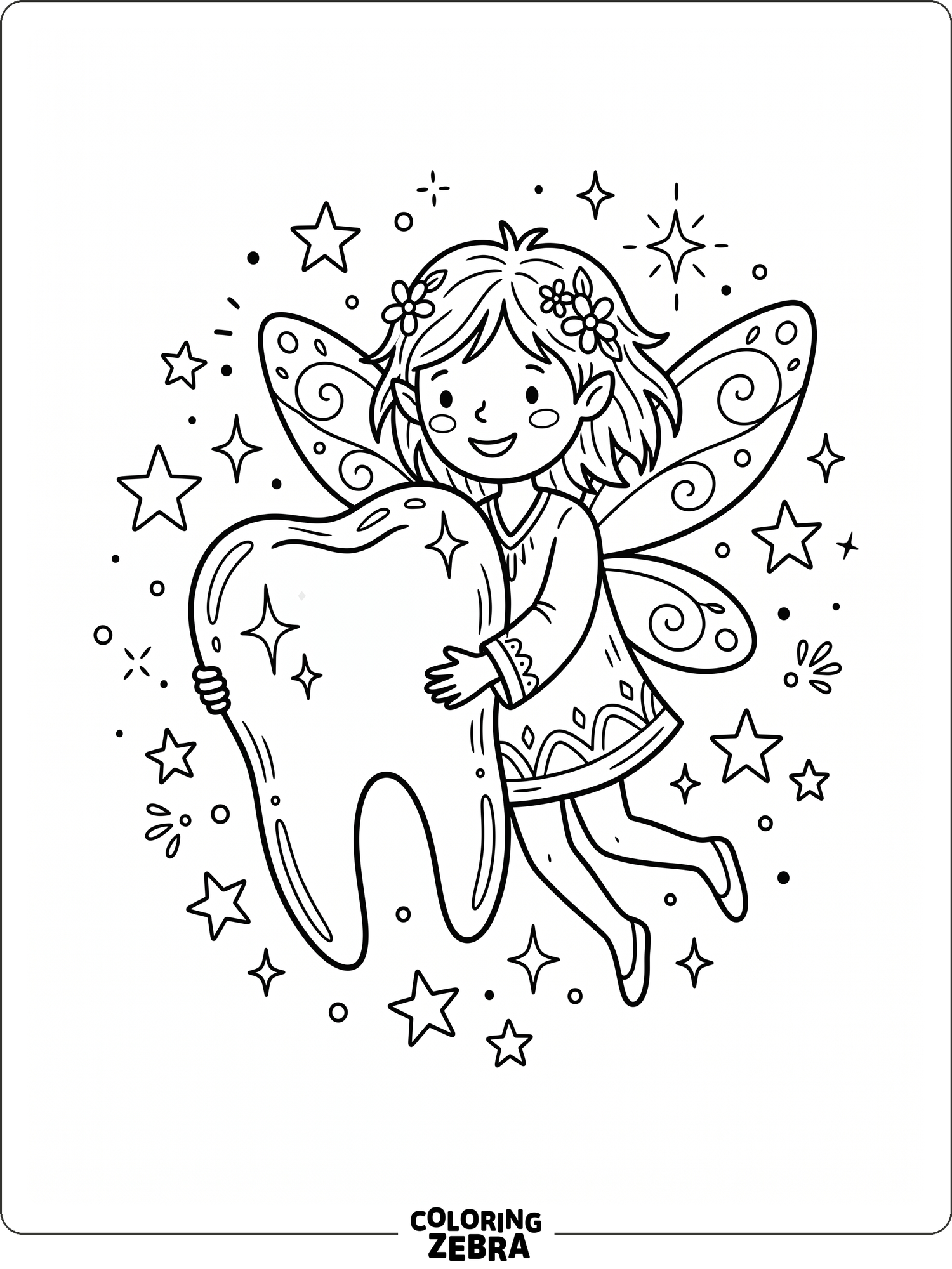 35 Free Tooth Fairy Coloring Pages - Printable PDF Sheets