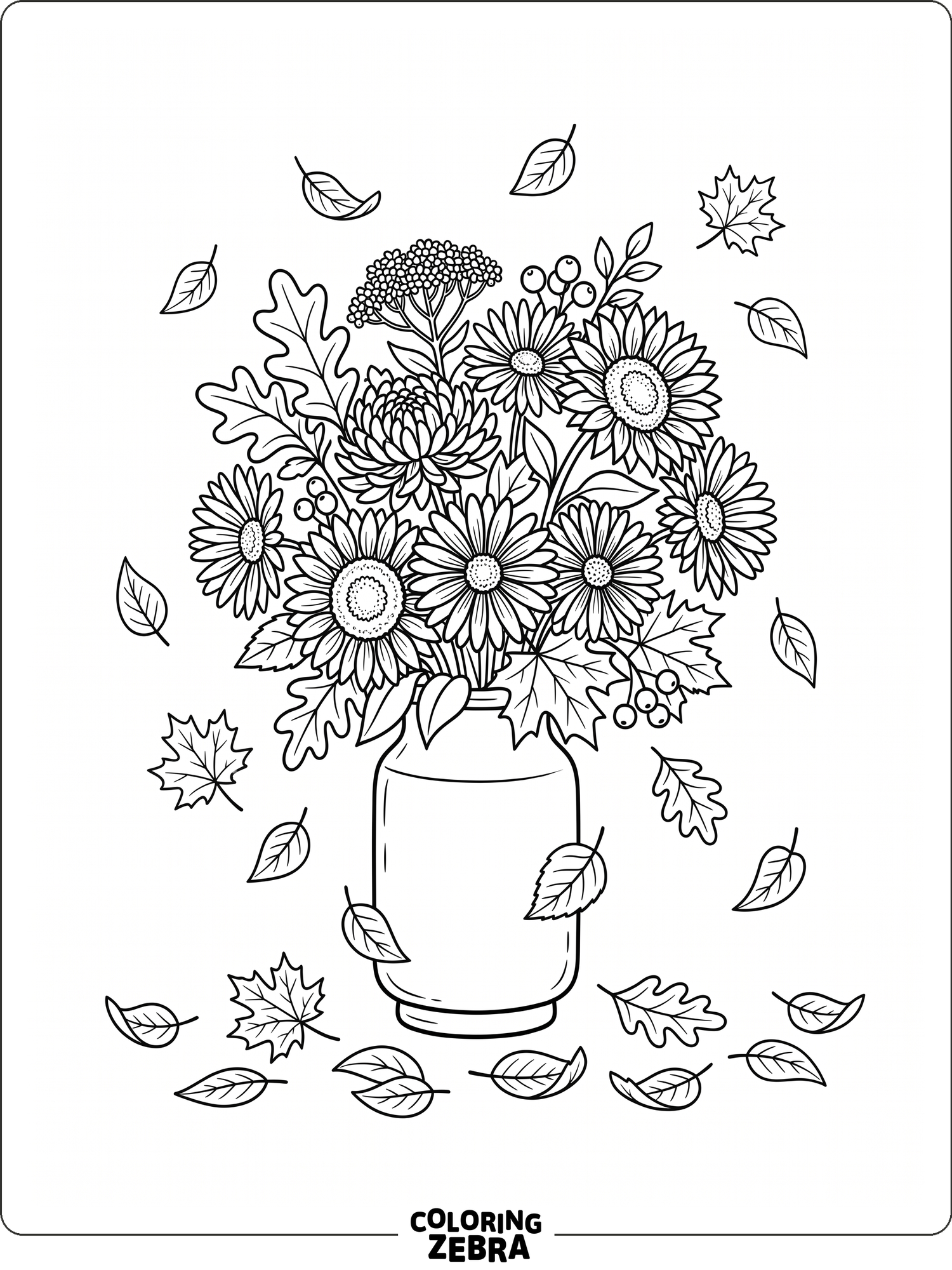 190 Free Flower Coloring Pages - Printable PDF Sheets