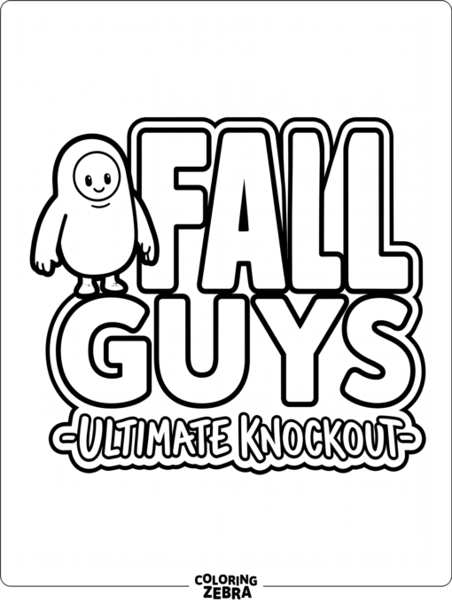 Fall Guys logo with bean icon and bold outlines