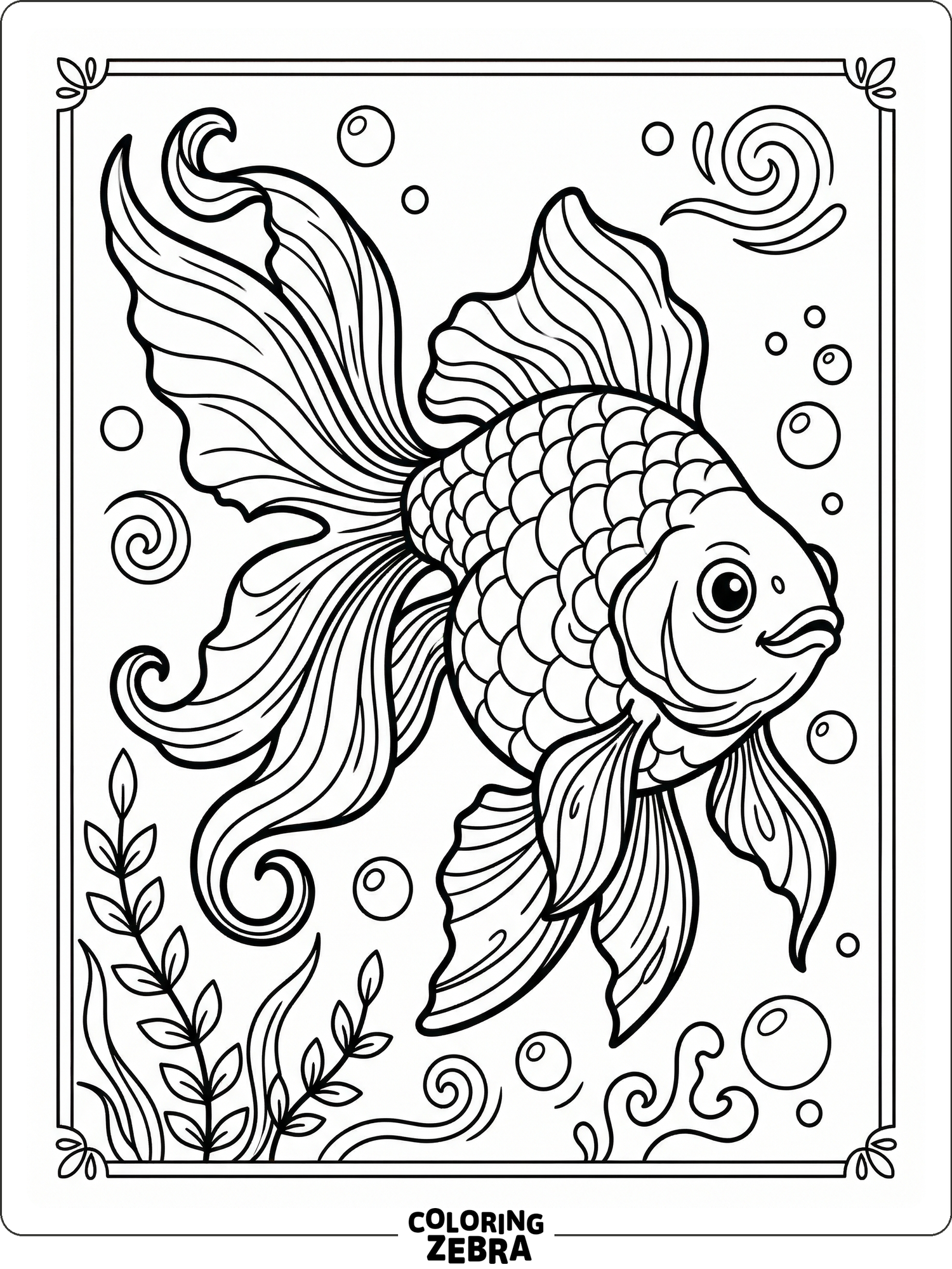 40 Free Goldfish Coloring Pages - Printable PDF Sheets