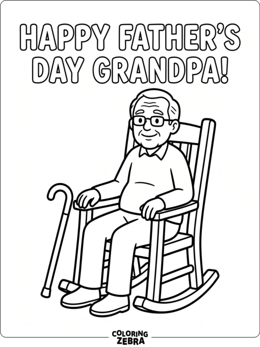 Grandpa in a rocking chair