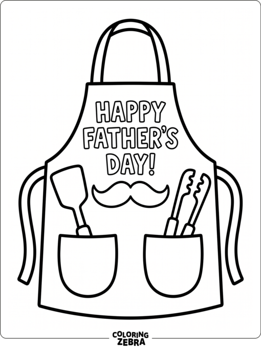 A grill apron with pockets and a spatula
