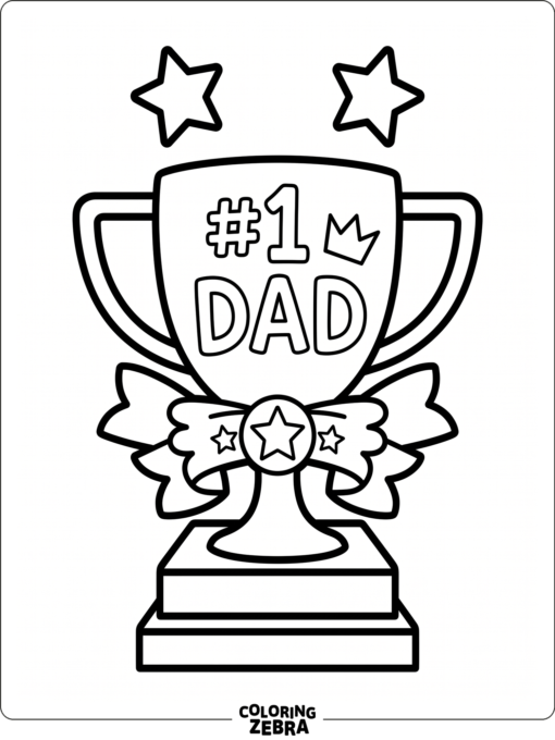 Trophy with stars and a ribbon