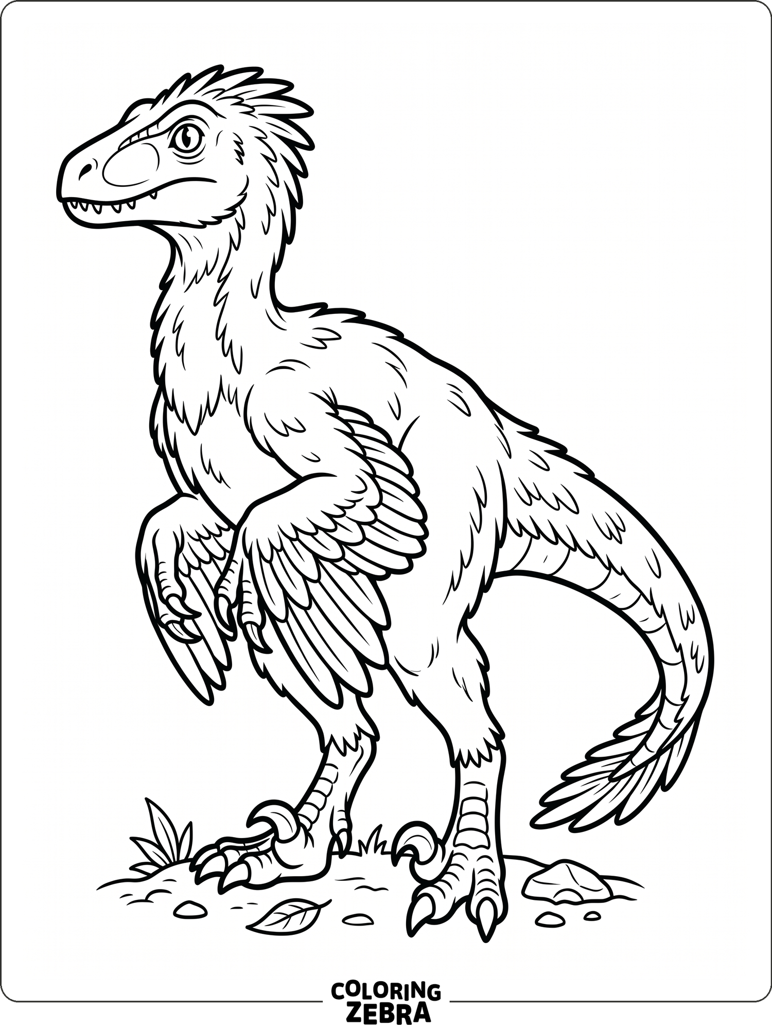 Zebra Raptor 34 Free Velociraptor Coloring Pages - Printable PDF Sheets
