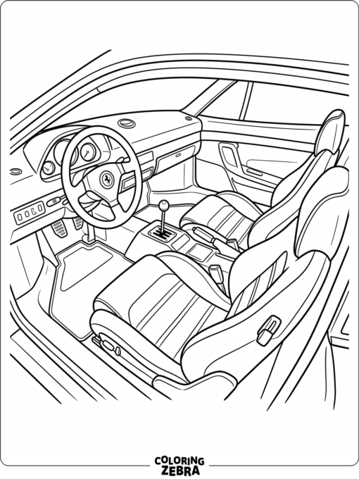 Ferrari interior with sport seats and dashboard