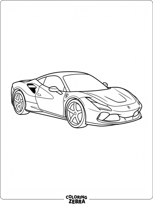 A sleek Ferrari hybrid with curved sides and air outlets