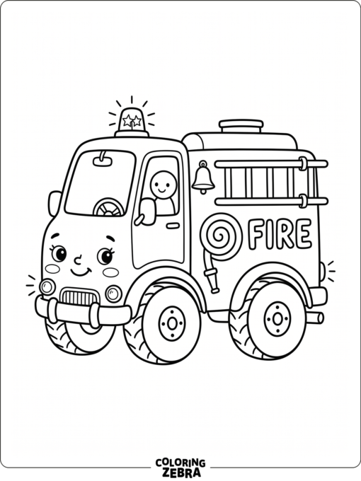 A simple truck with oversized wheels for toddlers