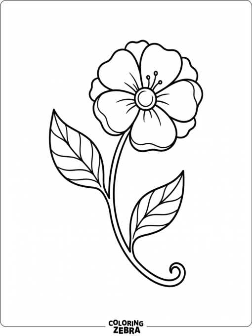 flower coloring page featured image