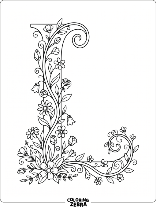 A bold capital letter L on a plain background