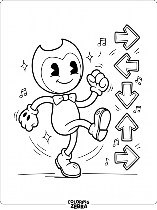 Bendy dancing with Friday Night Funkin arrows