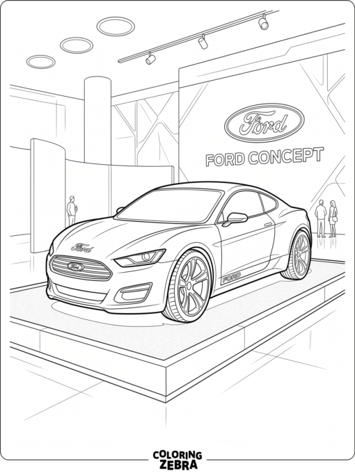 A concept car on a display platform