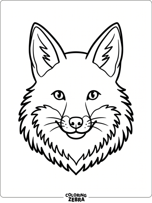 A fox face with sharp ears and a bushy ruff