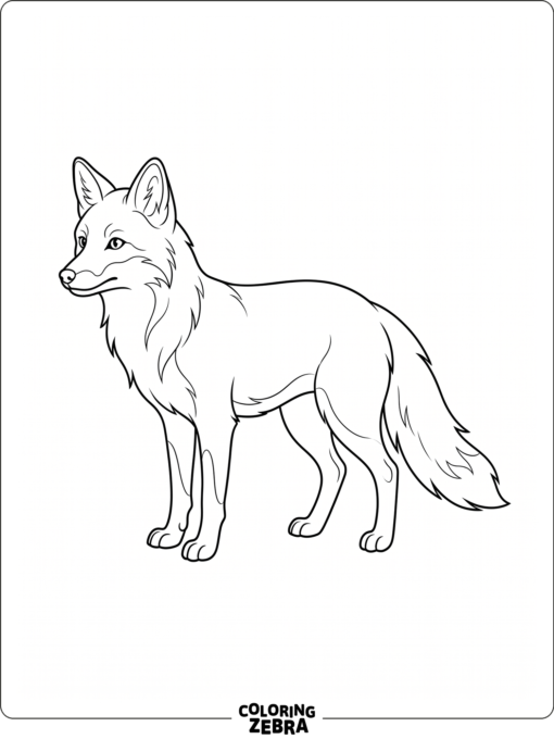 A clean fox outline with smooth body lines