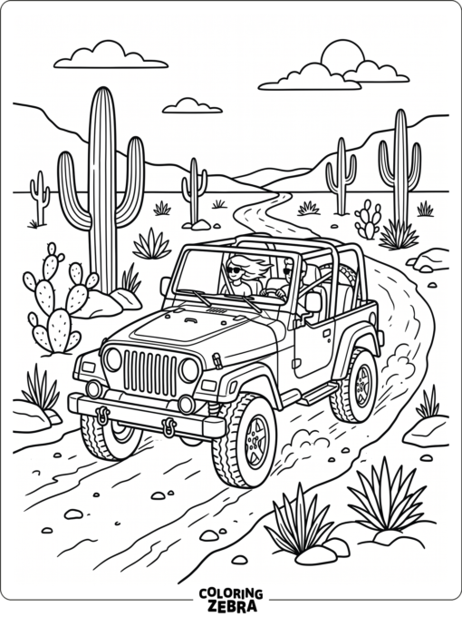 Wrangler Jeep in the Desert