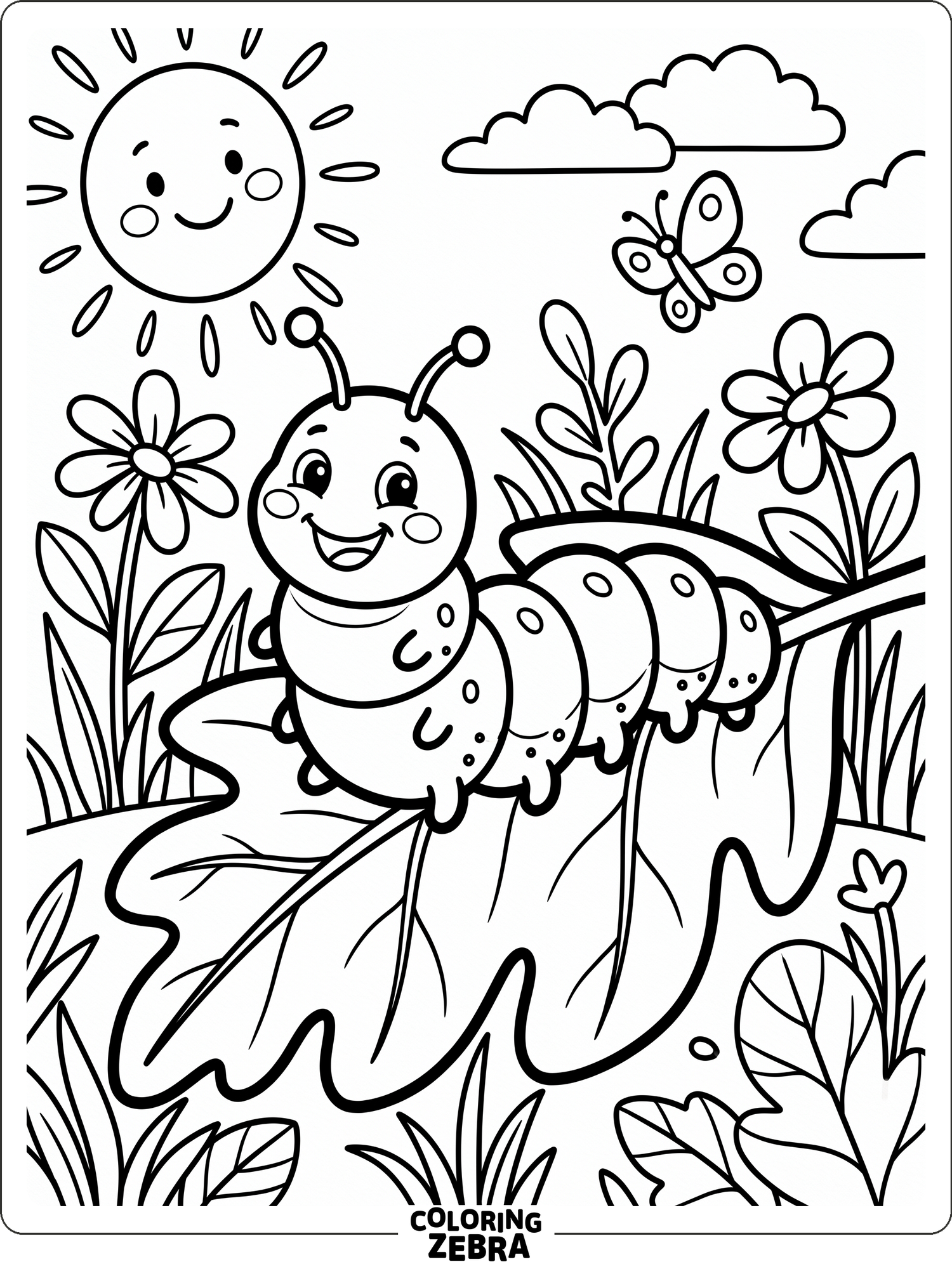 40 Free Caterpillar Coloring Pages - Printable PDF Sheets