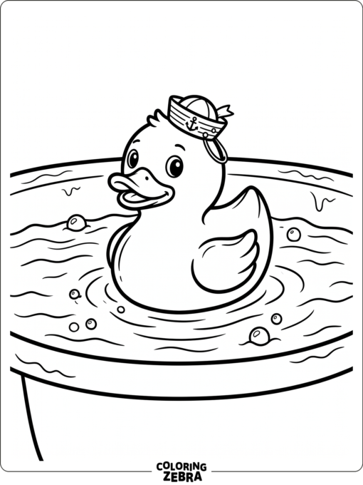 A rubber duck wearing a tiny hat