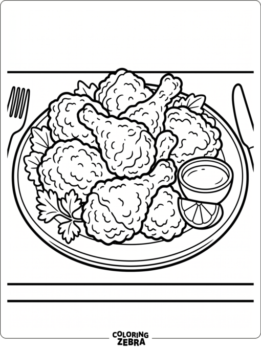 A plate of fried chicken pieces