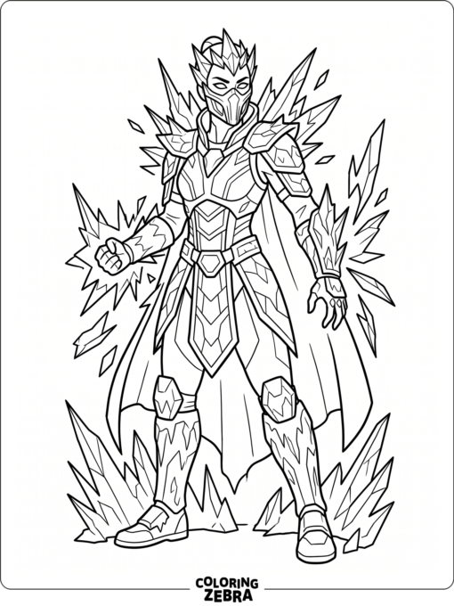 Frost in icy armor with frozen effects