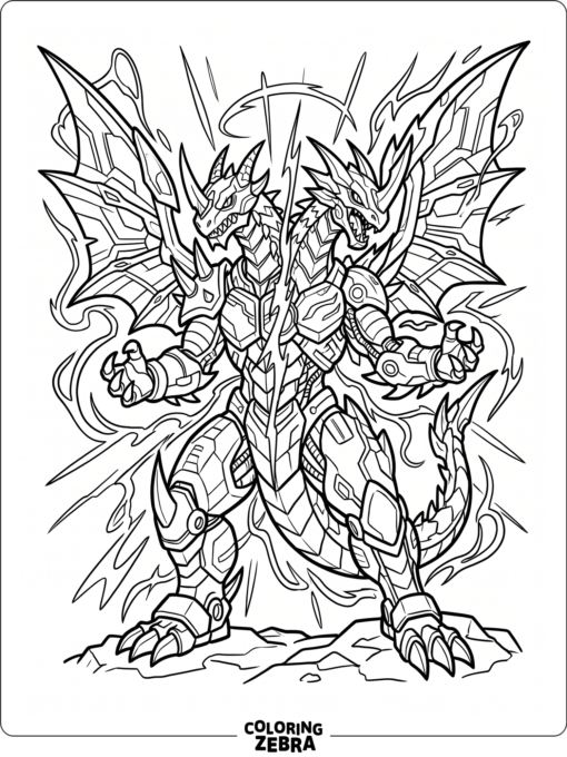 Fusion Bakugan with combined halves and energy lines