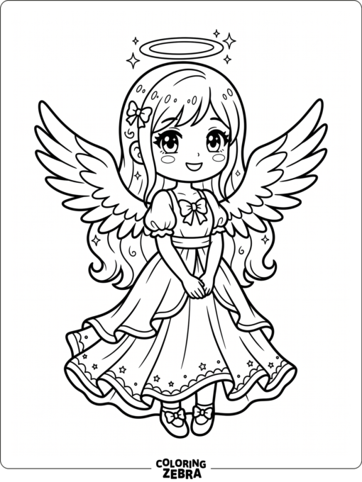 Gacha Life angel with wings and a halo