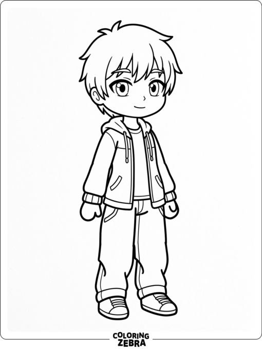 Gacha Life boy with short hair and a jacket