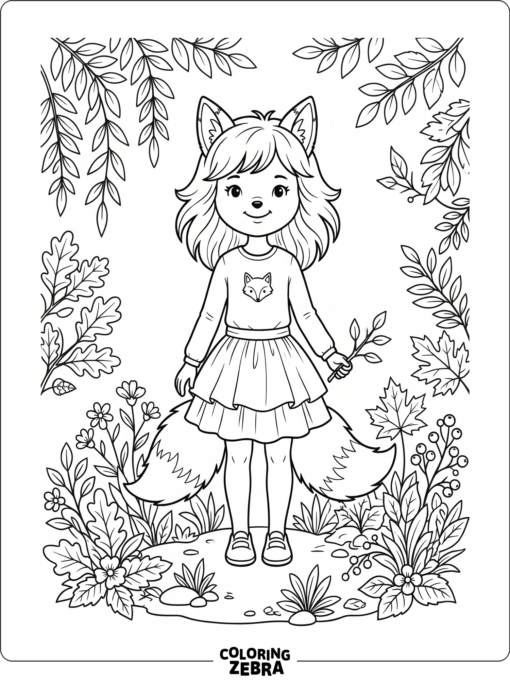 Gacha Life fox girl with ears and a tail