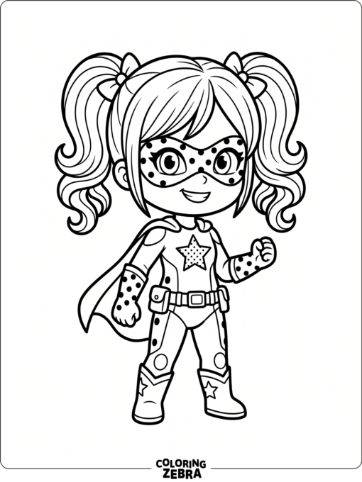 Gacha Life girl in a spotted mask and pigtails