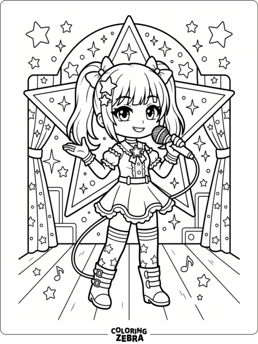 Gacha Studio character with a microphone