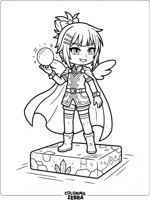 Gachaverse character holding a glowing orb