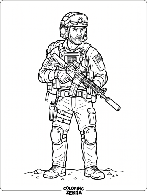 Gaz in tactical gear holding a rifle