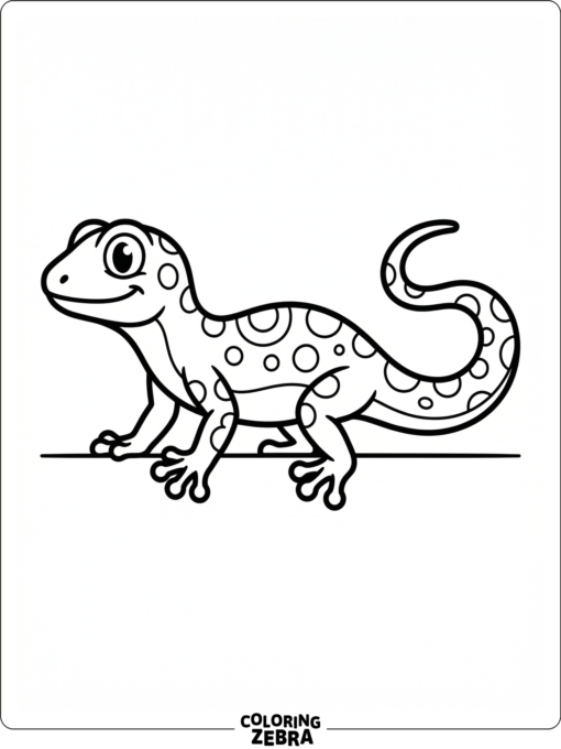 A simple gecko outline with a clean side view
