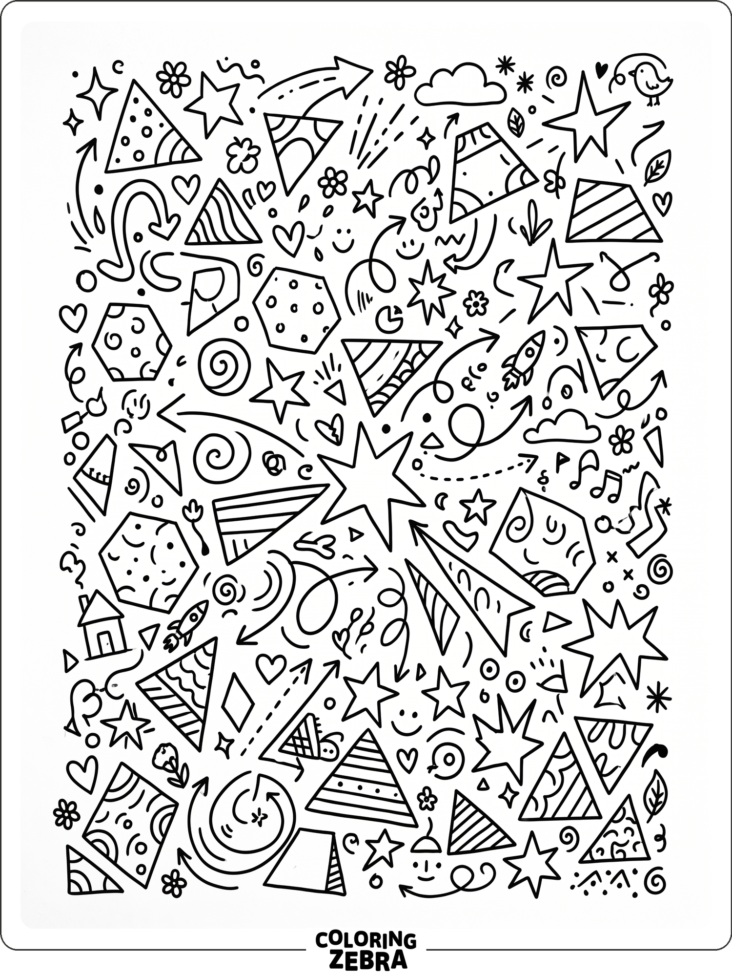 39 Free Geometric Coloring Pages - Printable PDF Sheets