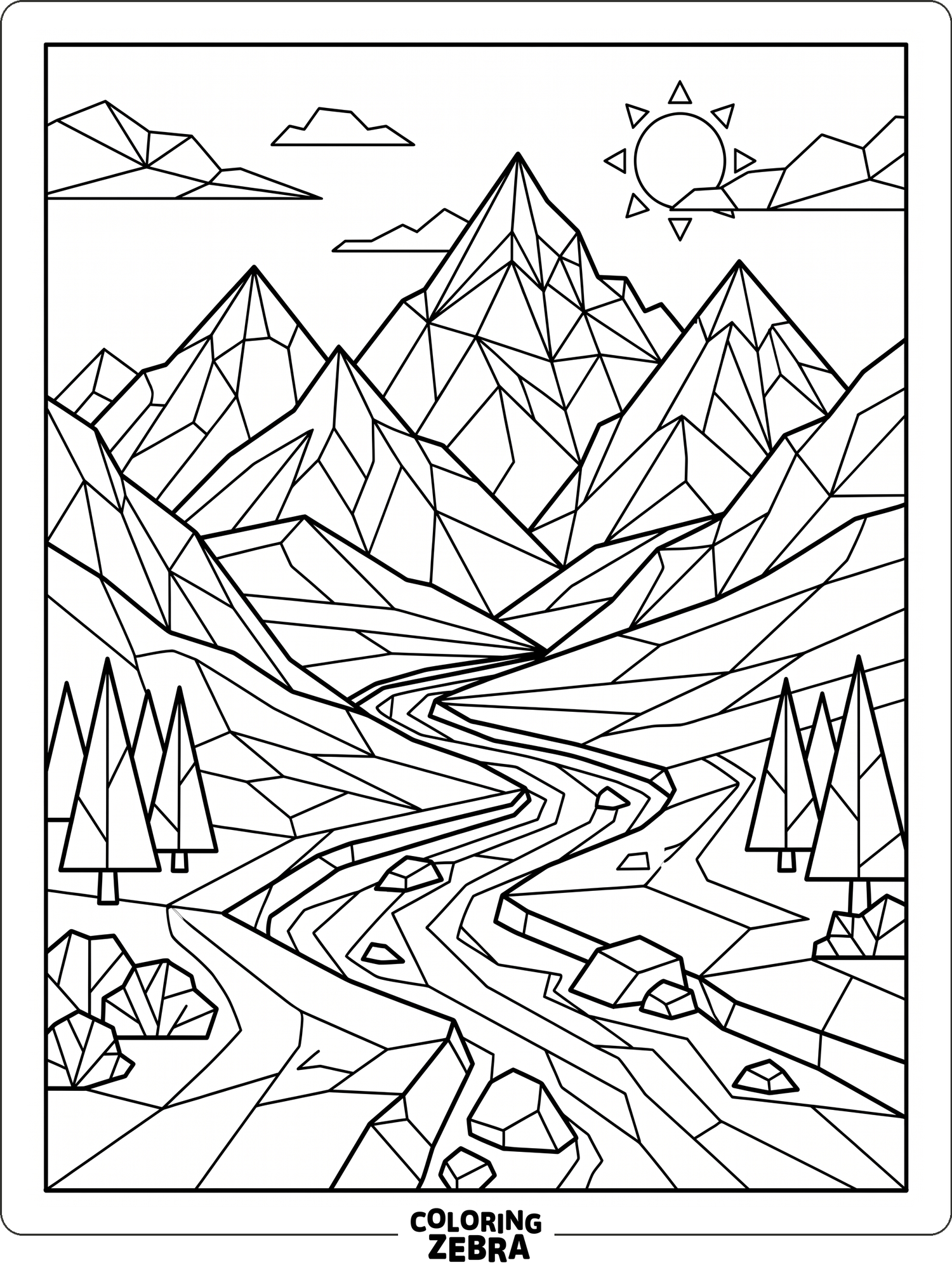 39 Free Geometric Coloring Pages - Printable PDF Sheets