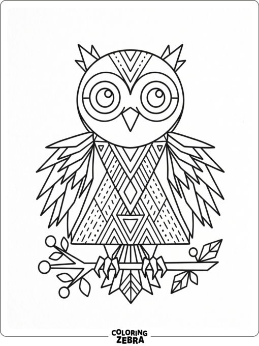 An abstract owl silhouette with flowing shapes
