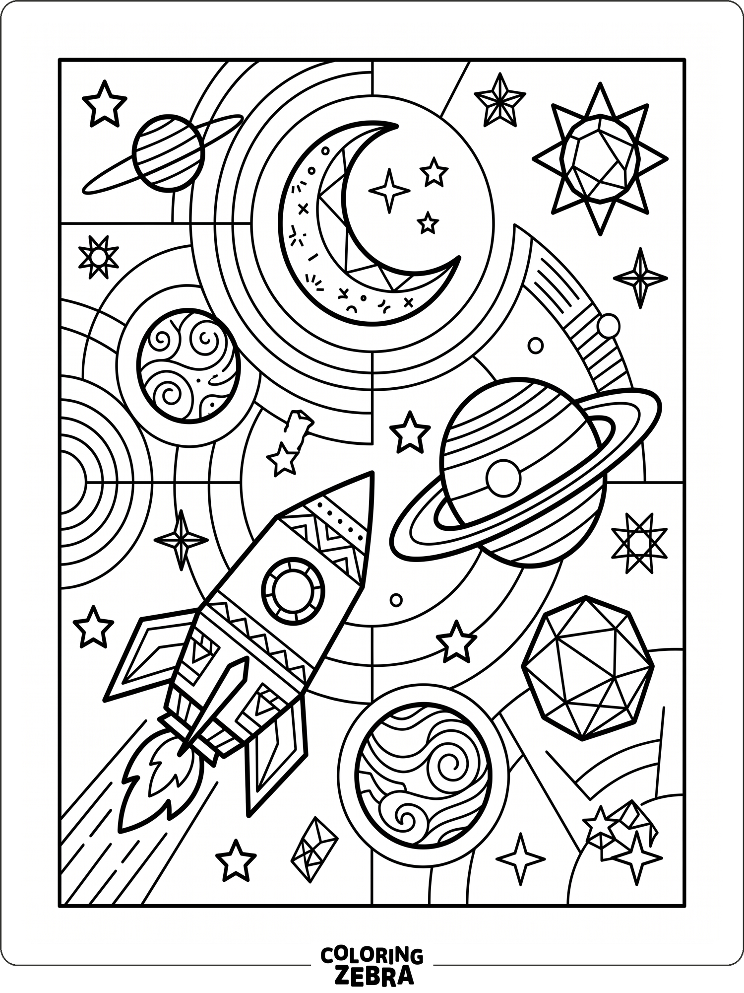 39 Free Geometric Coloring Pages - Printable PDF Sheets